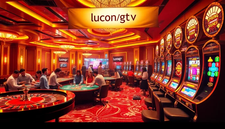 Join the thrill at luongsontv's premium casino with active roulette and poker games showcasing high-stakes excitement.